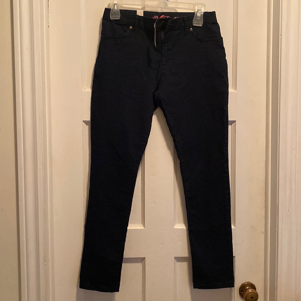 Stretch navy pants for girl.